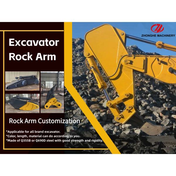 Mining Construction Work Excavator Rock Arm Rock Boom Burst Arm with Ripper for Rock Breaking