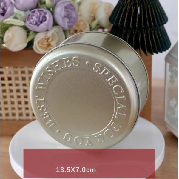 Eco Friendly Round Cake Tin Cans Metal Box for Candy Food Gift