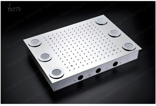 LED Lighting Bathroom Shower Heads And Faucets With Thermostatic Mixer Massage Jets