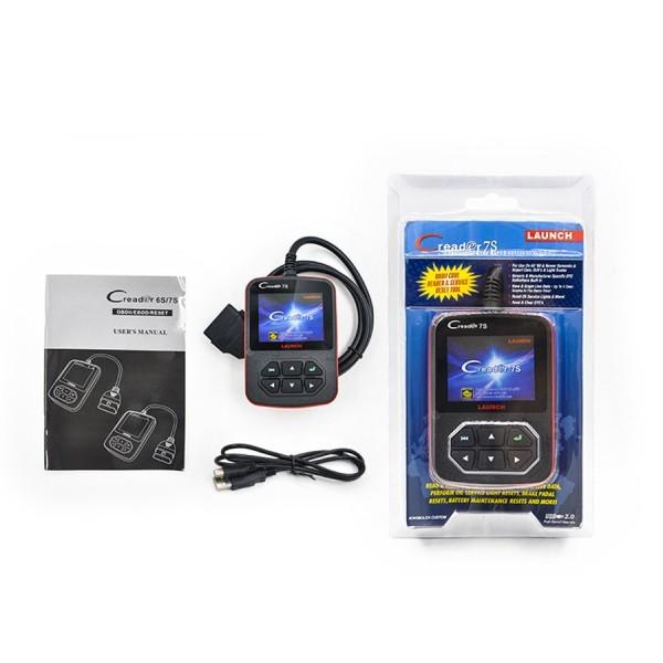 O apoio do leitor de código do lançamento x431 Creader 7S OBDII diagnostica e lubrifica a função de restauração