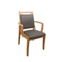 Hôtel moderne Chaises de restaurant en bois massif Chaises de café en bois en acier inoxydable
