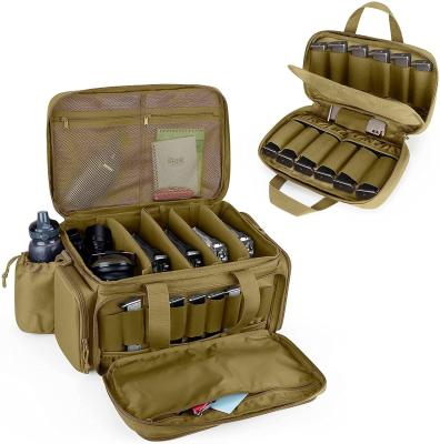 Pistol Hand Gun Small Tactical Gun Bag Waterproof Khaki Magazine Storage 16x12x9