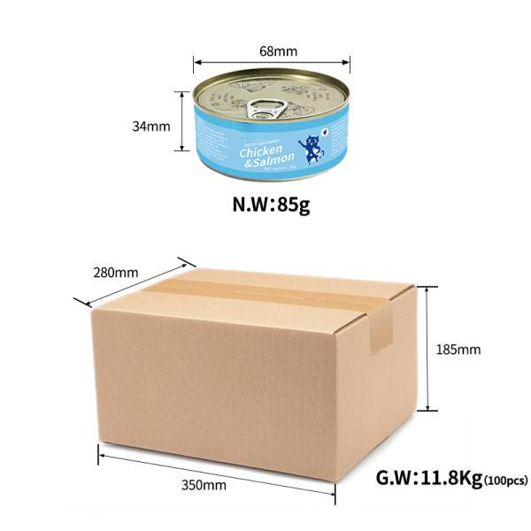 85g Multiple Flavors Cat Can Food High Protein Private Label Cat Food Wet Can for Health