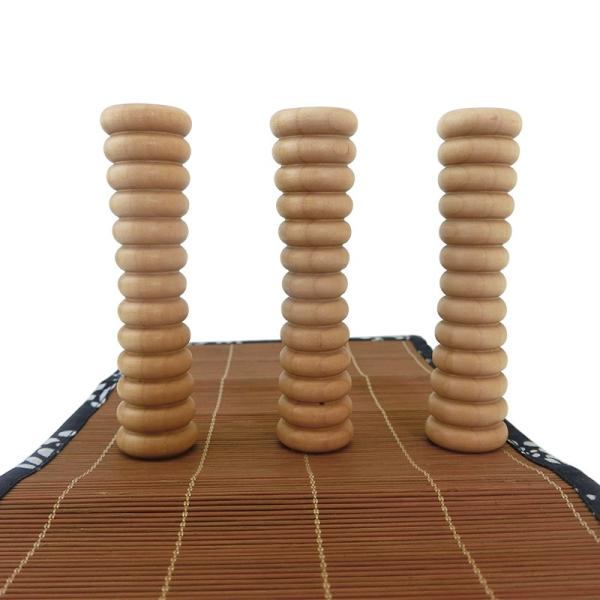 Cuerpo de madera Masajista Roller Masajista Natural chino Cereza Rodillo de pie de madera