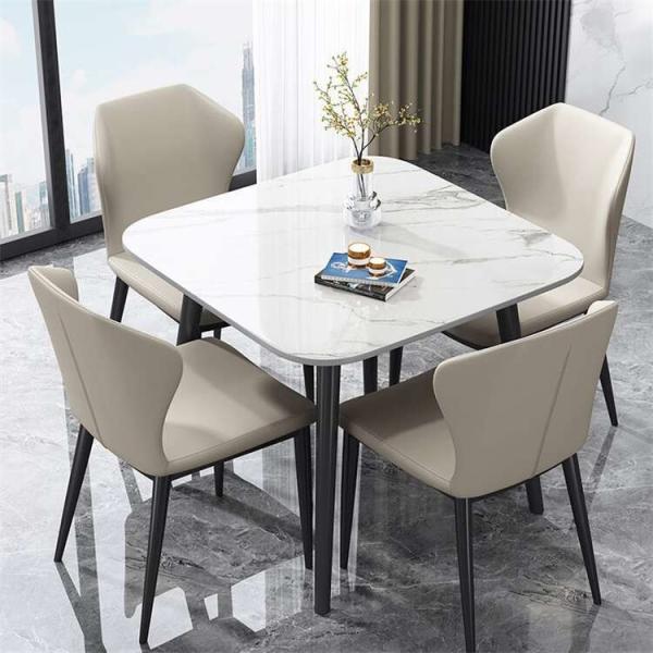 Round Square Rectangle Dining Table Set 4 Chairs Luxury Dining Table Set