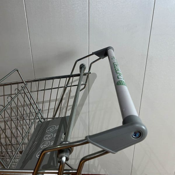4 Wheels Asian Metal Supermarket Retail Hand Shopping Cart Trolley