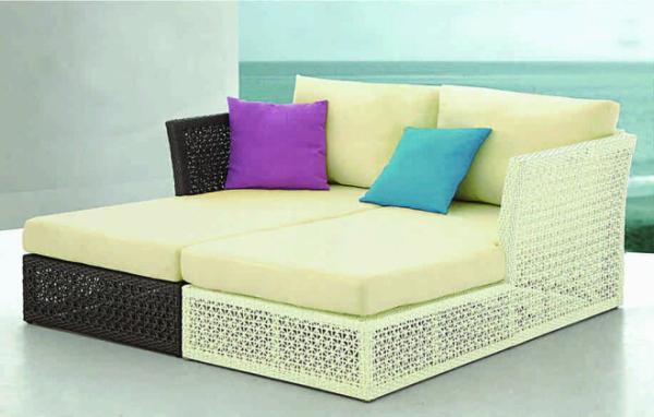 Outdoor rattan chaise lounge chair-3009
