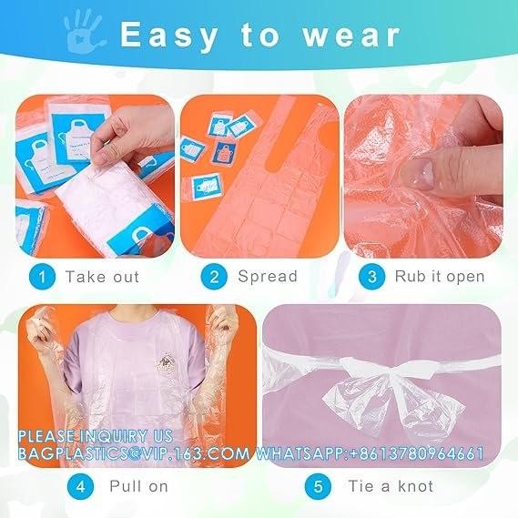 Wicketed Apron, Staples Apron, Box Pack Disposable Apron Restaurant Individual Pack Pocket Sanitary Protective Aprons