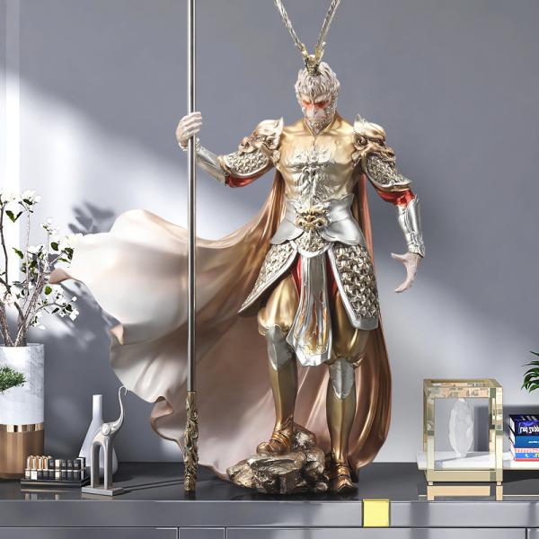 Ornaments Black Mythology Wukong Golden Hoop Desktop Figure Monkey King vs Buddha TV Cabinet Decor