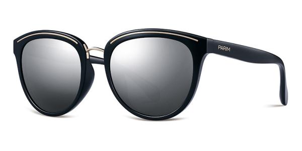 TAC Plastic Colored Sunglasses , Black Brown Plastic Aviator Sunglasses Metal Frames