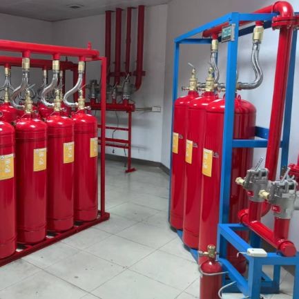 Automatic Internal Storage Pressure Fire Suppression System For Large Area Coverage