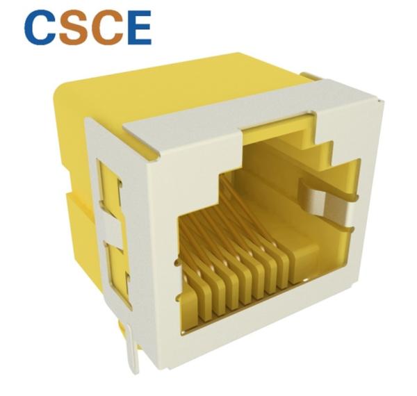 Female 8 Pin Shielded RJ45 Jack For Network Device