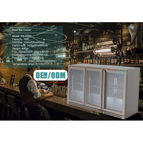 Hotel Display Fridge Beer Bar Refrigerator Glass Hinge Door Back Bar Cooler With CE CB