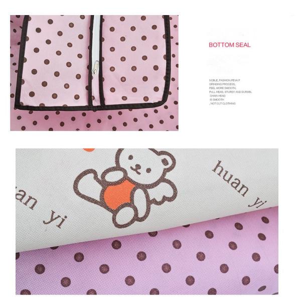 Bolso a prueba de polvo no tejido reciclable de la cubierta del traje del bolso del almacenamiento de la ropa de la limpieza en seco