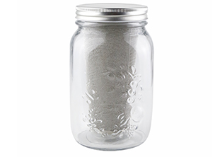 Personalized Couples Glass Canning Jars , Wide Mouth Mason Jars With Lids
