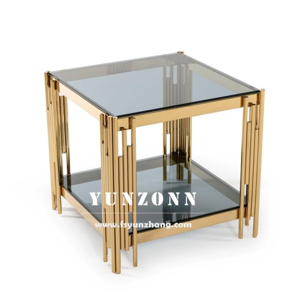 Contemporary Modern Nordic Square Coffee Table Simple Living Room End Side Dining Room Furniture with Steel Frame Metal Material