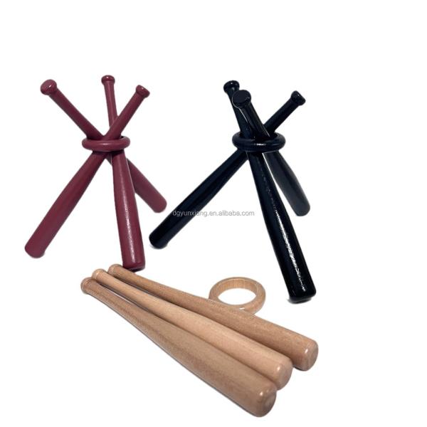 Sport Artisanat en bois Batte de baseball Couleurs Mini-batte de baseball Affichage Stand avec balle Décoratif Batte de baseball avec racks Ring