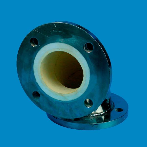 Tubo revestido de cerámica con revestimiento anti-desgaste para transporte de polvo de aluminio