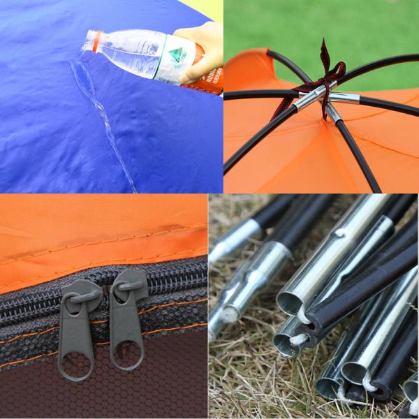 3-4 Person Waterproof Portable Double layer Outdoor Camping Dome Tent Hiking Traveling Tent(HT6022)
