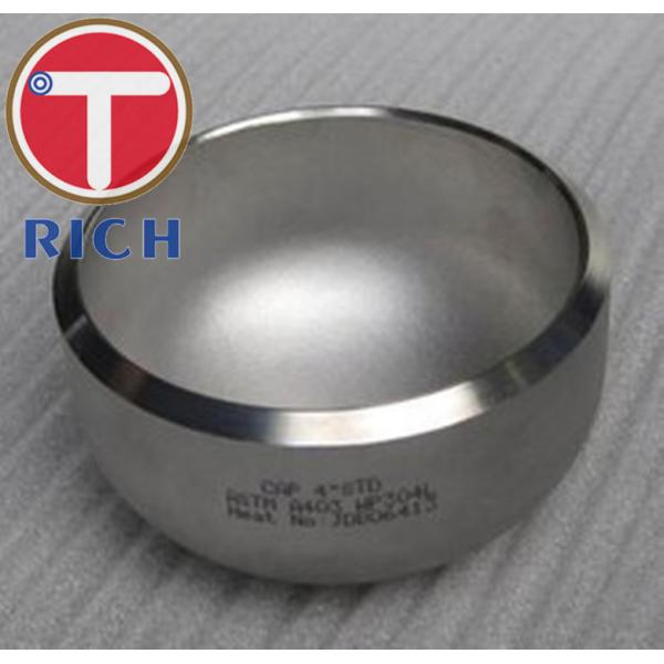 Customized Stainless Steel Pipe Caps High Precision With 21.3 - 610mm OD