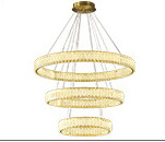 Dimmable Modern Ring Chandelier 90W 315W 3 Ring Crystal Pendant Light