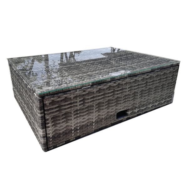 Furniture Wholesaler Outdoor Living Seating Sectional Poly Rattan Wicker Garden Sofa Storage Conversation Patio Corner Set