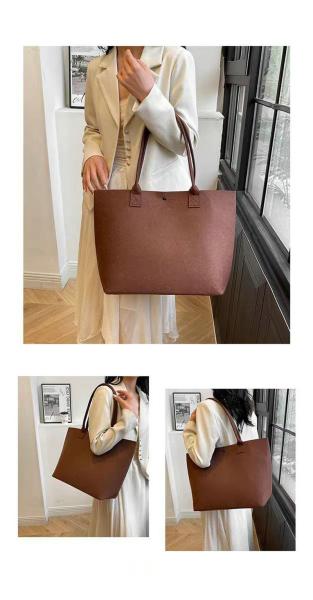 Wholesale Fashion Felt Handbags Custom Logo Colorful Felt Shopping Gift Bag Felt Tote Bag Custom Logo Eco-Friendly Casual Large Capacity Felt Tote Women Felt Bag Handbags Wool Felt Shopping Bag
