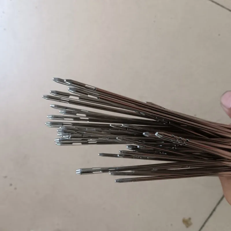 Round Tip Liposuction Stainless Steel Needle Grooved Drilled Electroplated Electropolished