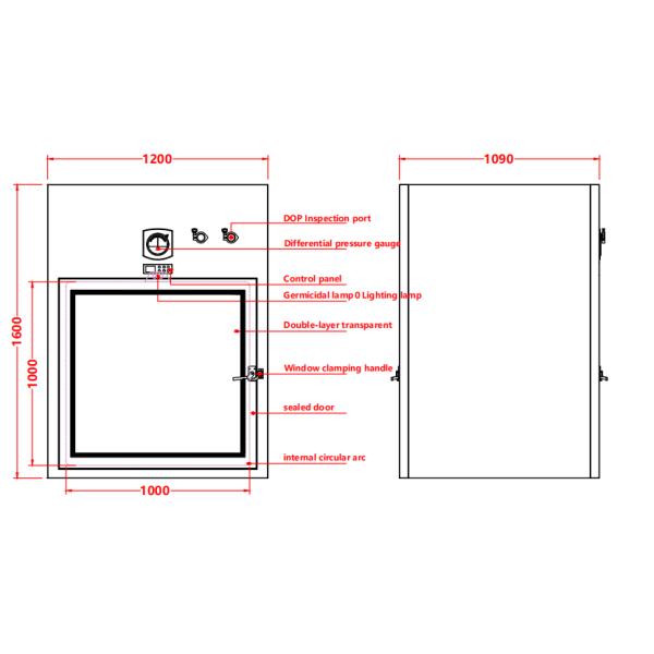 GMP-Certified Laminar Flow Pass Box | 304 Stainless Steel | 1200x1070x1600mm Pharma Grade