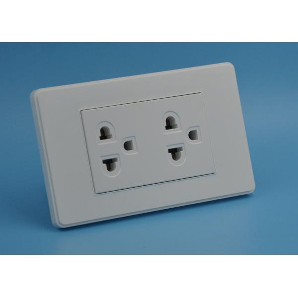 White Standard Two Gang Outlet , American Standard Electric Wall Sockets