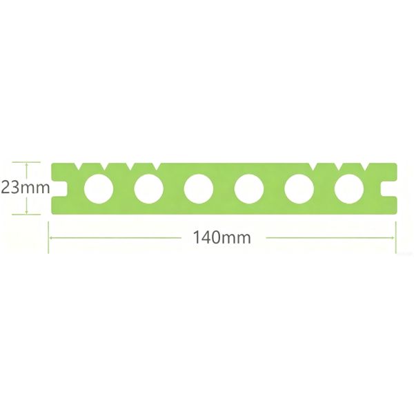 Second generation round hole double-sided co extruded outdoor WPC flooring
