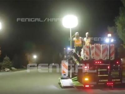 Balão leve inflável do halogênio 130CM do tungstênio para a manutenção de estrada da noite