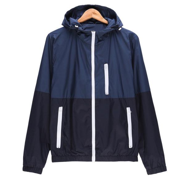 O zíper encapuçado de pouco peso da cor do contraste de S de Autumn Jacket Women da mola ocasional dos homens ' acima dos revestimentos Outwear