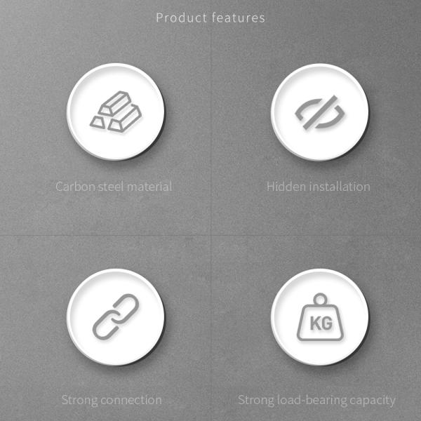 Модульная мебель из углеродистой стали Minifix Cam Lock 13.5mm Height Panel Connector