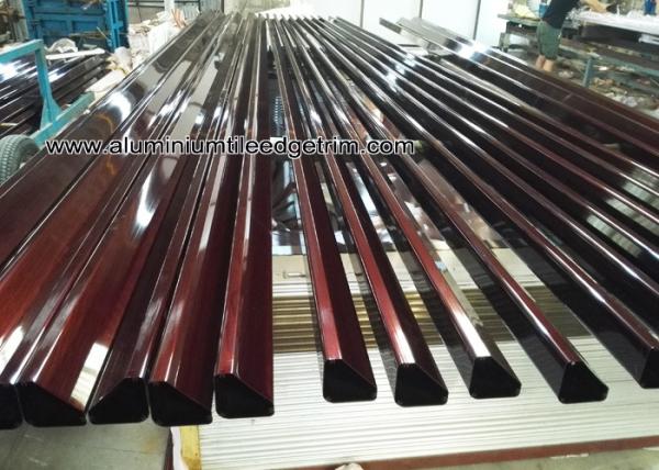Extruded Aluminum Hex / Round / Oval Tube With Wood Grain Effect