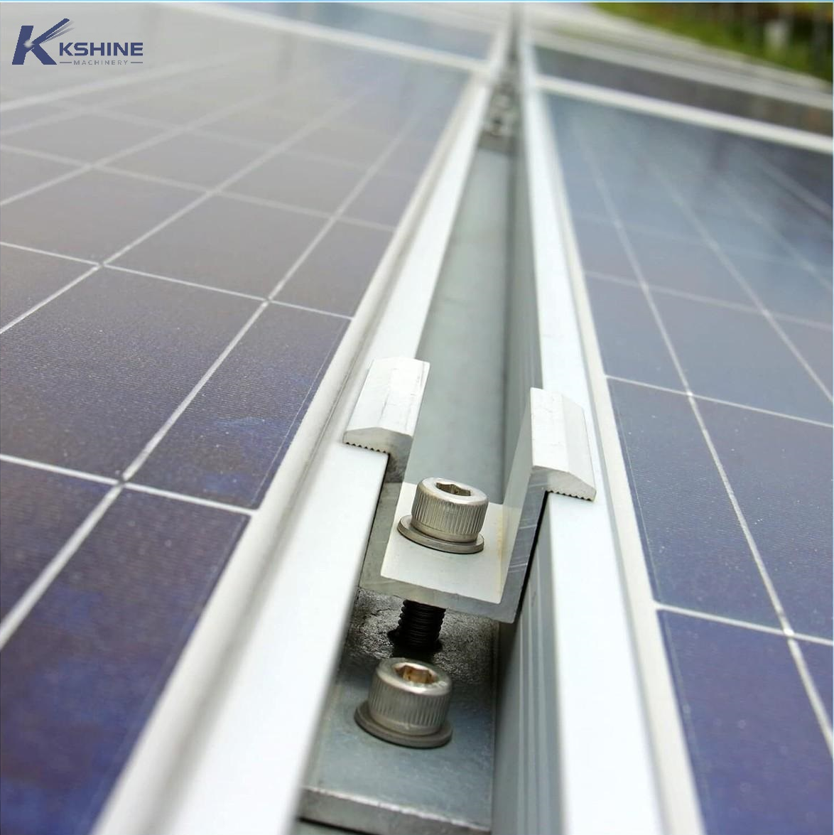 Custom AL6005-T5 Anodized Aluminum Solar Panel Mid Clamp with SUS304 Bolt for Rooftop and Ground PV Module Mounting Systems