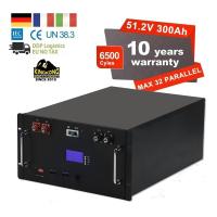 OEM 51.2V 15Kwh Inverseur solaire LFP4 LiFePO4 Batterie 48V 300Ah pour parallèle Max 32 parallèle
