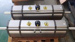 Three Position Pneumatic Rotary Valve Actuator Rack And Pinion Type With Aluminum Body