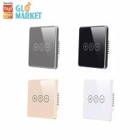 Vidrio inalámbrico Crystal Panel Touch Wall del interruptor elegante de Tuya Wifi de la luz del amortiguador del Smart Home