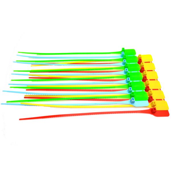 350*26*14.8 mm Pull Tight Plastic Security Seal with 280 N Tensile Strength and Laser Print
