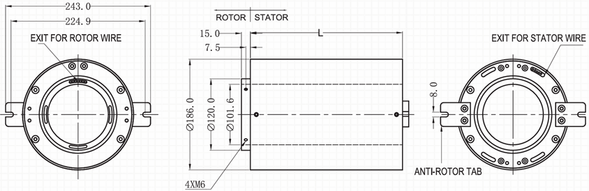 Multi Circuit Through Bore Slip Ring For Military Devices / Radar Antennas / Robotics