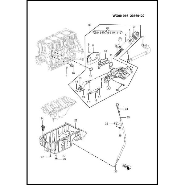 FSK 55354071 Oil Cooler Gasket Kit for Chevrolet Cruze Cadillac