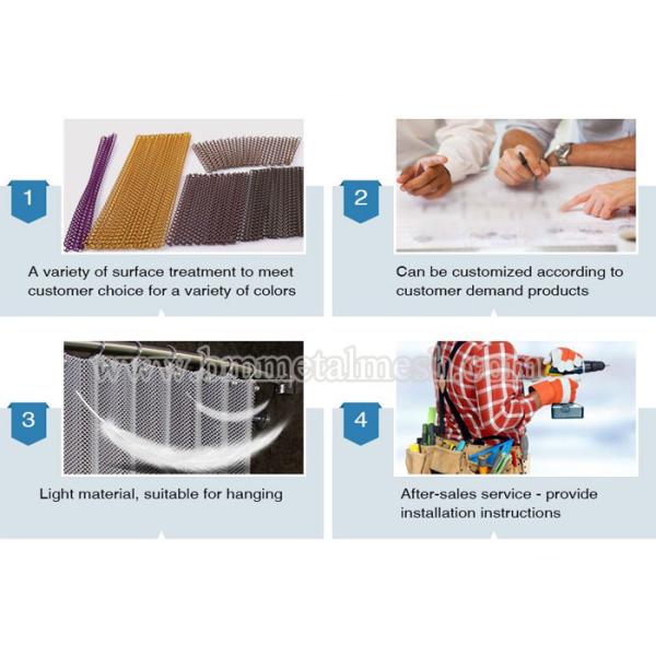 Aluminum Mesh Drapery with 1.2mm Wire Diameter and 6mm Aperture Size in Baking Finish for Modern Decor