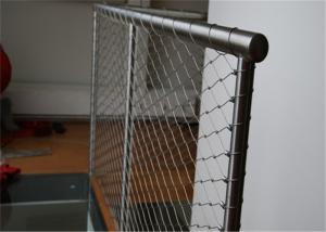 2.0mm 60*105mm Stainless Steel Ferrule Rope Mesh Stairs Railing High Strength