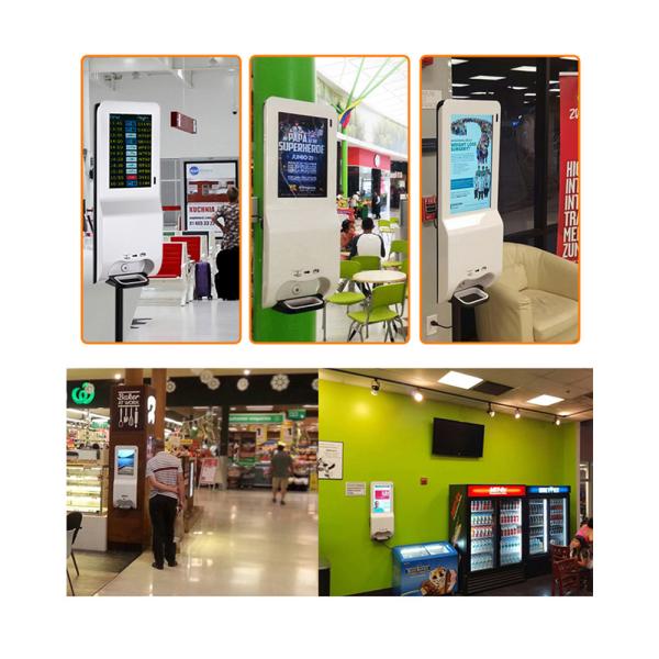 Hand Sanitizer Media Displays Public Sensor Sanitizer Dispenser LCD Digital Signage