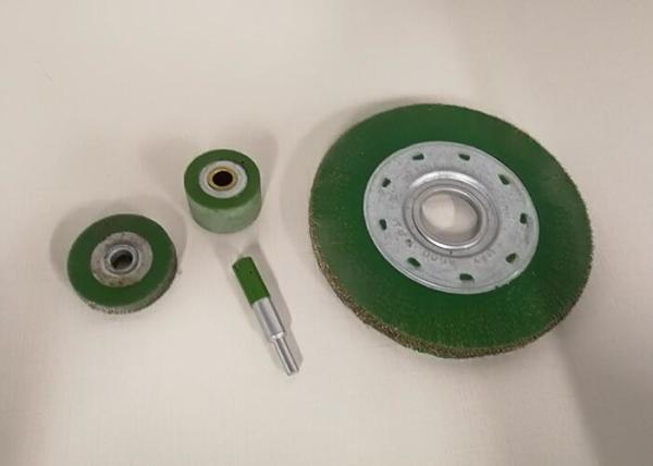 Lead - Acid Battery Plate Encapsulated Wire Wheel / Encapsulated Rubber Deburring Brush