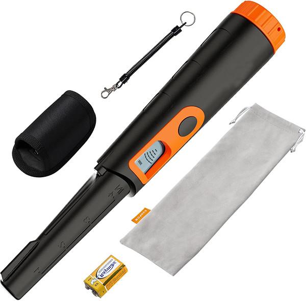 Waterproof Handy Metal Detector Pinpointer for Adults & Kids, 360°Detection Handheld Pin Pointer Wand with LCD Screen