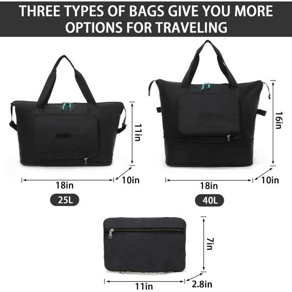 Large Capacity Waterproof Foldable Duffel Travel Bag Lightweight Oxford Fabric Portable