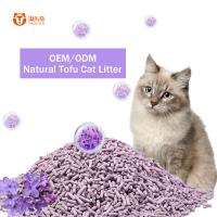 Rassemblement rapide de la litière de chat au tofu sans poussière Odor violet Éliminer la litière de chat