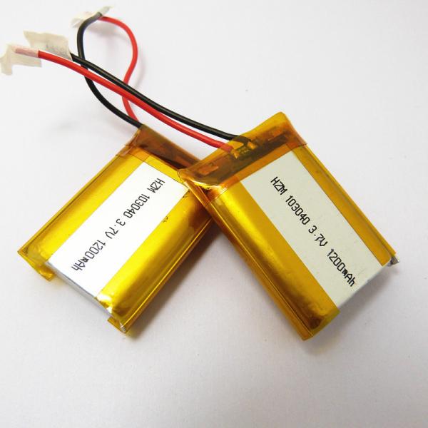 Mobile Phones Lithium Polymer Battery 3.7v 1200mah Lipo Battery With PCM 103040